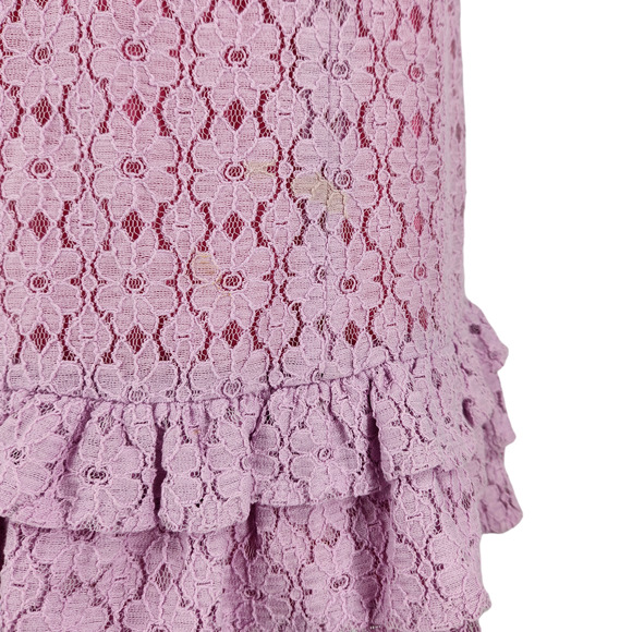 SALE Lilly Pulitzer Pink and Lavender Lace Strapless Cocktail Mini Dress Size 4 - Picture 6 of 7